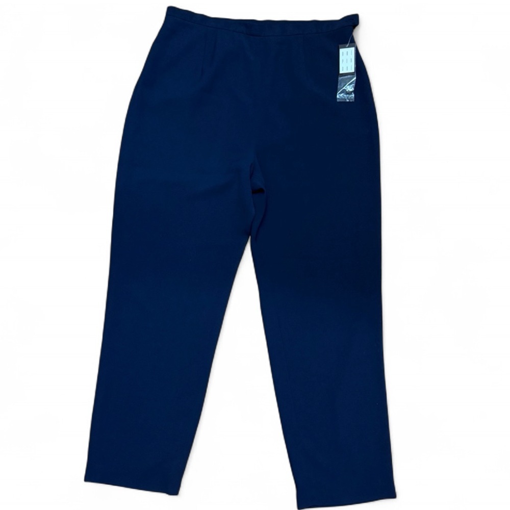 DUE per DUE Elegant Women's Navy Trousers - Picture 6 of 7